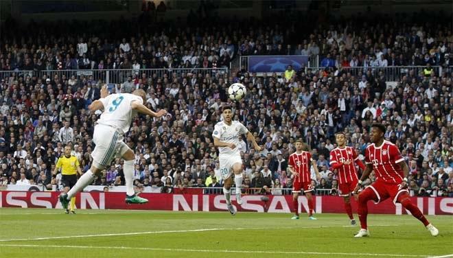 Real cũng nhanh chóng thể hiện đẳng cấp nhà ĐKVĐ nhờ bàn gỡ hòa của Benzema phút 11