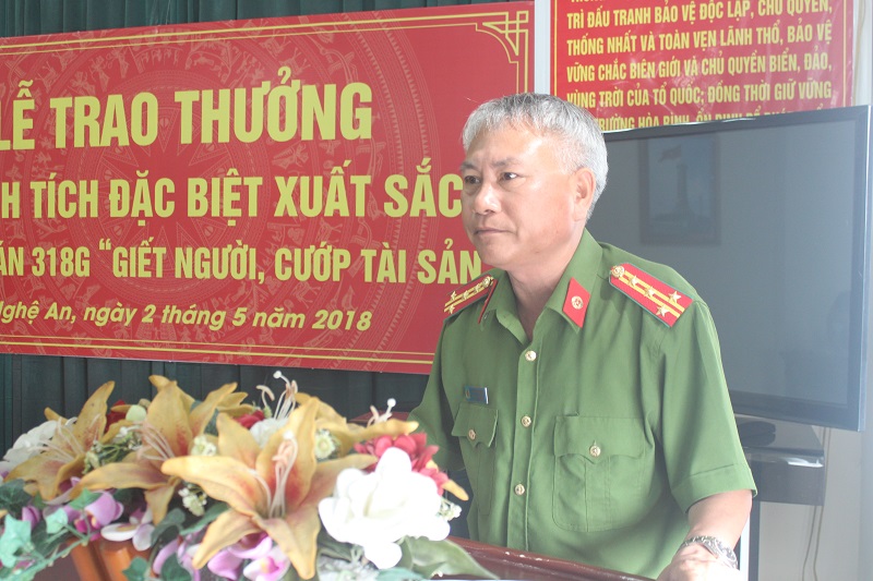 Đại tá Phạm Hoài Nam, Trưởng phòng Cảnh sát hình sự báo cáo chuyên án