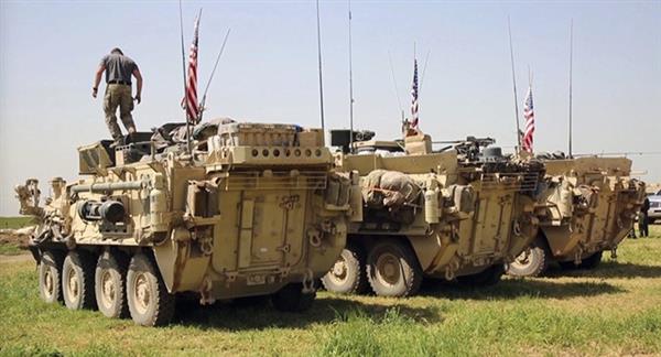 Dàn xe bọc thép của Mỹ ở Syria.