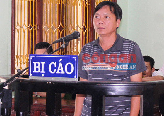 Bị cáo Nguyễn Văn Cương tại phiên tòa