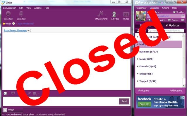 Yahoo Messenger sẽ dừng hoạt động kể từ ngày 17/7/2018.