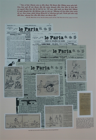 Tranh biếm họa và thư trao đổi về việc phát hành  Báo Le Paria của Nguyễn Ái Quốc.