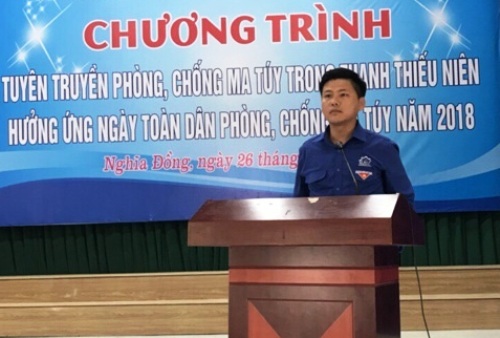 Đồng chí Chu Văn Thuận – Bí thư Huyện đoàn Tân Kỳ phát biểu chỉ đạo