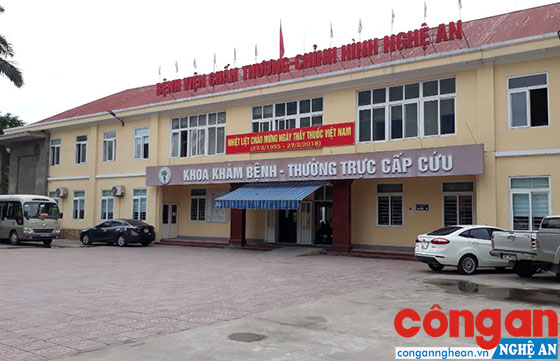 Bệnh viện Chấn thương chỉnh hình Nghệ An, nơi bà Vương Thị Khánh đang chờ mổ, sau đó tử vong