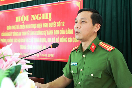 Trung tá Đinh Trọng Dung, Giám thị Trại tạm giam phát biểu ý kiến