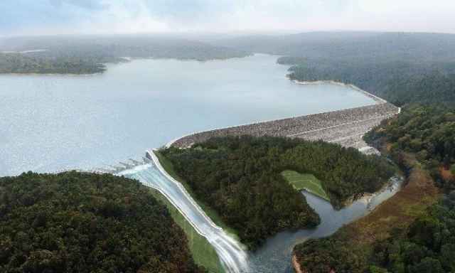 Đập thủy điện với công suất dự kiến 410 MW nằm ở phía Nam Lào, có khả năng sản sinh lượng điện lên tới 1.860 GW giờ. Ảnh: Attapeu Today