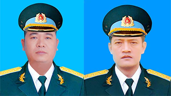 Thượng tá Phạm Giang Nam (trái) và Trung tá Khuất Mạnh Trí (phải)