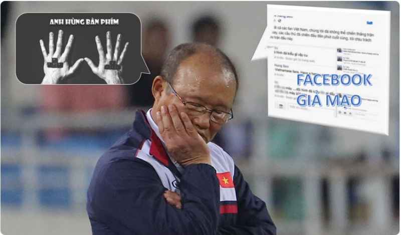 Không chỉ riêng thầy Park mà người hâm mộ bóng đá chân chính đều ngao ngán trước tình trạng HLV bàn phím và giả Facebook