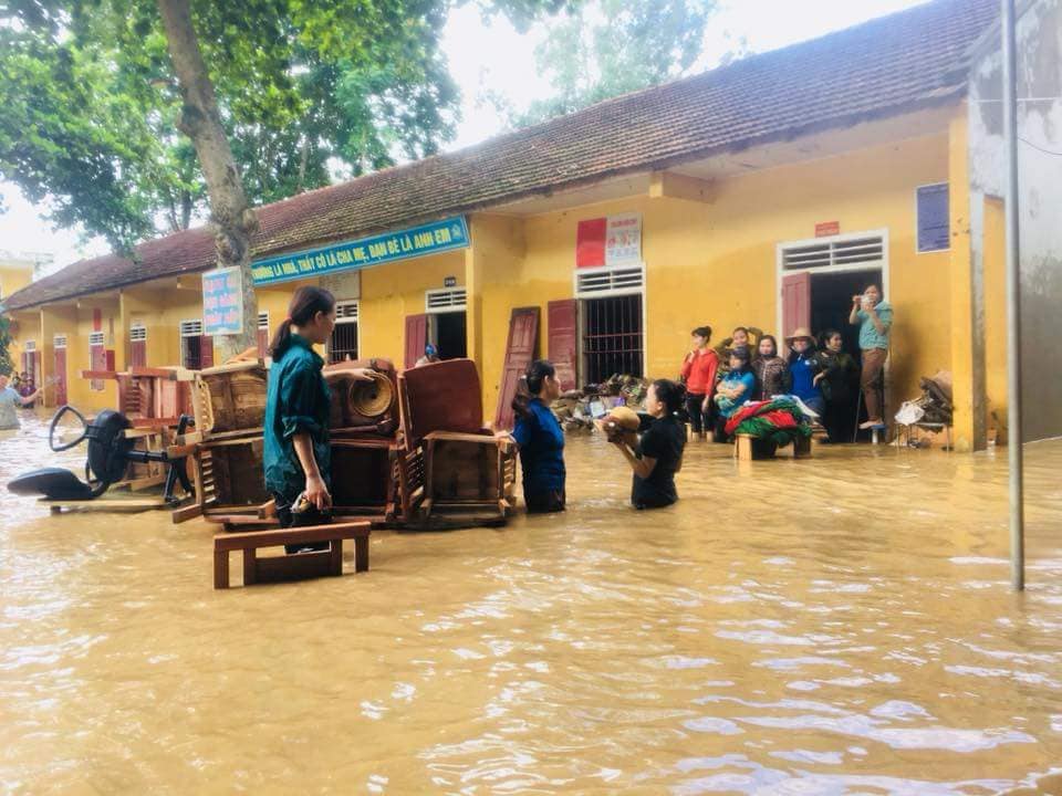 Đợt xả lũ ngày 30/7/2018 khiến huyện Con Cuông thiệt hại nặng nề