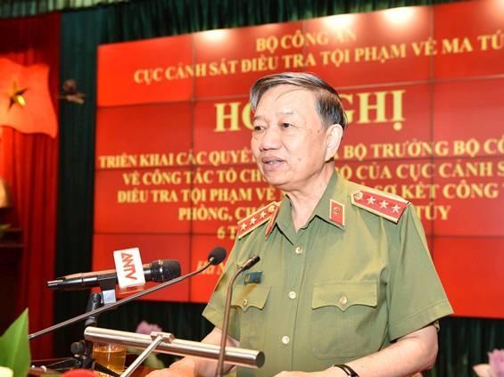 Bộ trưởng Tô Lâm phát biểu tại hội nghị-Ảnh: Ngọc Bảo