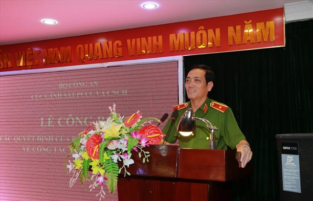 Thiếu tướng Đoàn Việt Mạnh phát biểu tại Lễ công bố.
