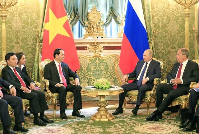 Chủ tịch nước Trần Đại Quang hội đàm với Tổng thống Liên bang Nga V. Putin