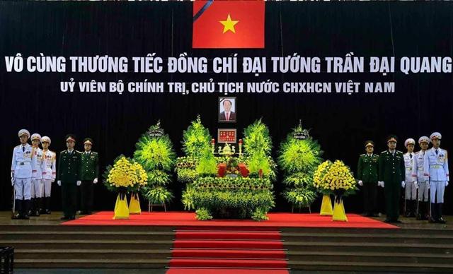 Vô cùng thương tiếc đồng chí Đại tướng Trần Đại Quang, Ủy viên Bộ Chính trị, Chủ tịch nước Cộng hòa xã hội chủ nghĩa Việt Nam. Ảnh VGP/Nhật Bắc