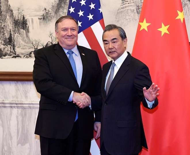 Ngoại trưởng Mỹ-Trung gặp mặt trong bối cảnh căng thẳng giữa hai nước. Ảnh Reuters