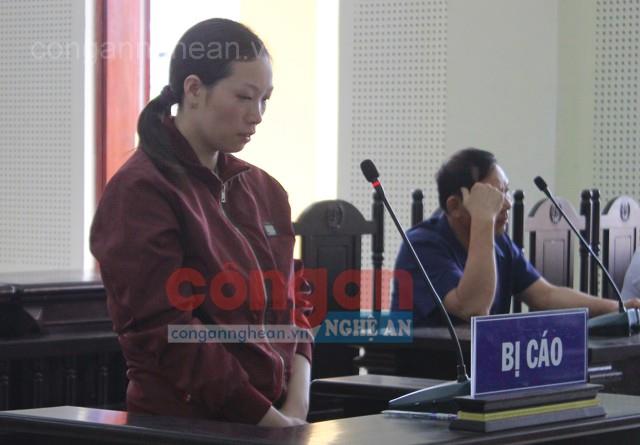 Bị cáo Cao Thị Tâm tại phiên tòa