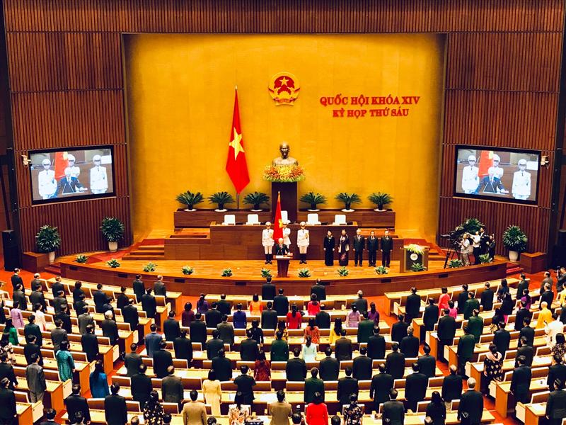 Tổng Bí thư Nguyễn Phú Trọng tuyên thệ nhậm chức Chủ tịch nước. - Ảnh: VGP