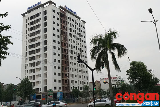 Dự án nhà chung cư Handico 30 đang được triển khai xây dựng tại xóm 20, xã Nghi Phú, TP Vinh