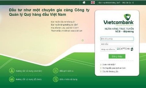 Webside giả mạo ngân hàng Vietcombank