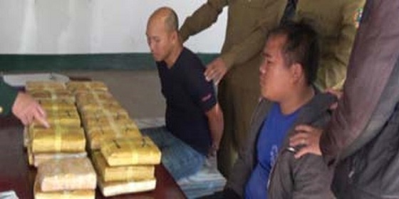 Hai đối tượng quốc tịch Lào cùng số ma túy tổng hợp cực lớn bị thu giữ