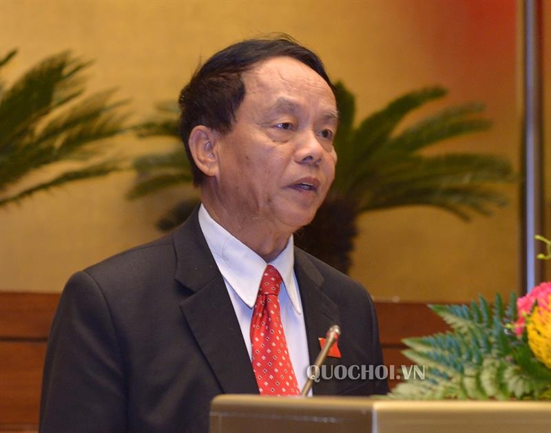 Chủ nhiệm Ủy ban Quốc phòng và An ninh của Quốc hội Võ Trọng Việt trình bày Báo cáo giải trình, tiếp thu, chỉnh lý dự thảo Luật Công an nhân dân (sửa đổi)