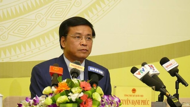 Tổng Thư ký quốc hội Quốc hội Nguyễn Hạnh Phúc.
