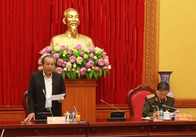 Phó Thủ tướng Thường trực Trương Hoà Bình phát biểu tại buổi làm việc