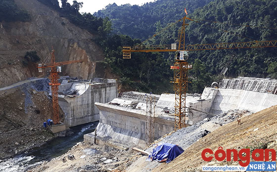 Một dự án thủy điện xây dựng tại huyện Con Cuông