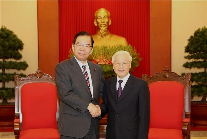 Tổng Bí thư, Chủ tịch nước Nguyễn Phú Trọng tiếp Đoàn đại biểu cấp cao Đảng Cộng sản Nhật Bản