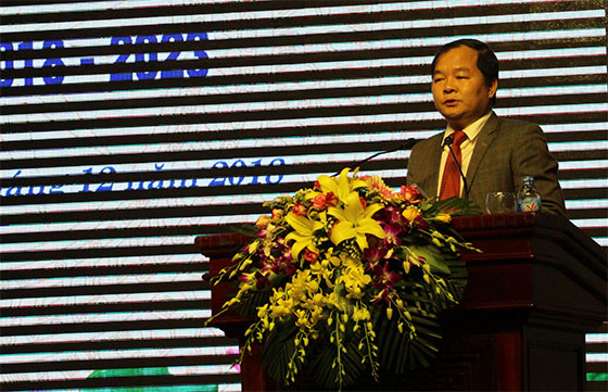 Ông Nguyễn Đức An,  Phó Giám đốc Sở GTVT phát biểu khai mạc buổi lễ.