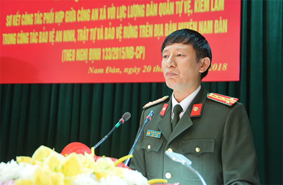 Đồng chí Đại tá Hoàng Văn Toàn, Phó Cục trưởng Cục xây dựng phong trào toàn dân bảo vệ ANTQ đánh giá cao sự phối hợp chặt chẽ của các lực lượng