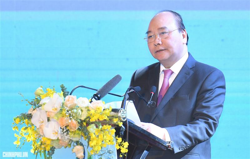 Thủ tướng phát biểu tại Lễ vận hành thương mại Dự án Lọc hóa dầu Nghi Sơn. Ảnh VGP/Quang Hiếu