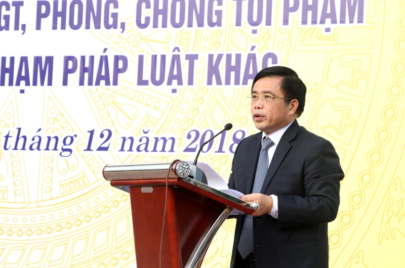 Đồng chí Huỳnh Thanh Điền, Phó Chủ tịch UBND tỉnh phát biểu chỉ đạo tại Lễ ra quân.