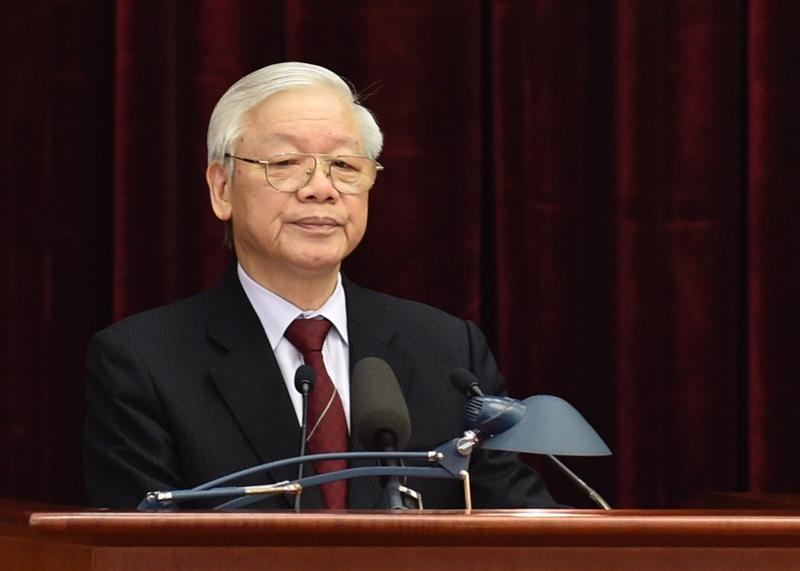 Tổng Bí thư, Chủ tịch nước Nguyễn Phú Trọng phát biểu tại Hội nghị. Ảnh: VGP