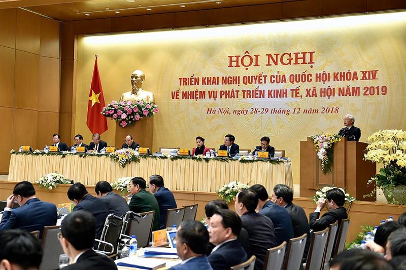 Tổng Bí thư, Chủ tịch nước Nguyễn Phú Trọng phát biểu chỉ đạo Hội nghị. - Ảnh: VGP/Nhật Bắc