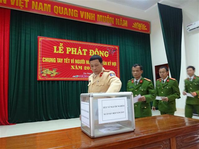 CBCS Công an huyện Yên Thành ủng hộ 