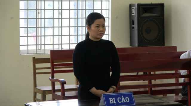 Bị cáo Lê Thị Hòa tại phiên tòa