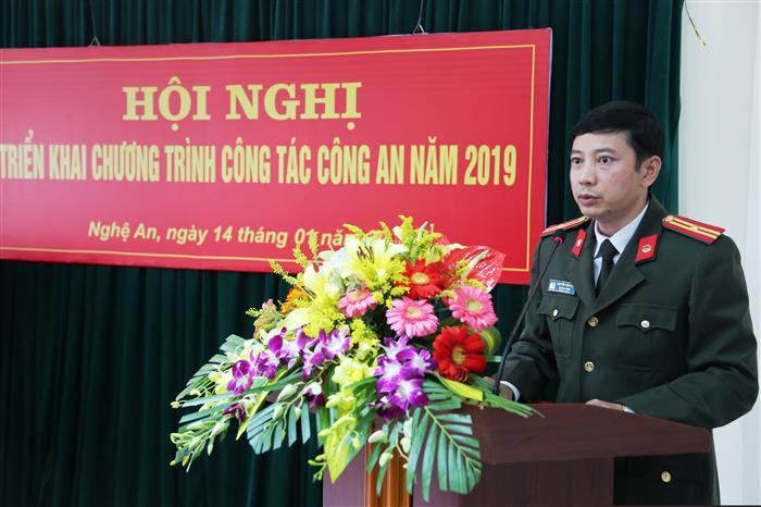 Thiếu tá Nguyễn Văn Đạo, Trưởng Phòng Tham mưu chủ trì hội nghị