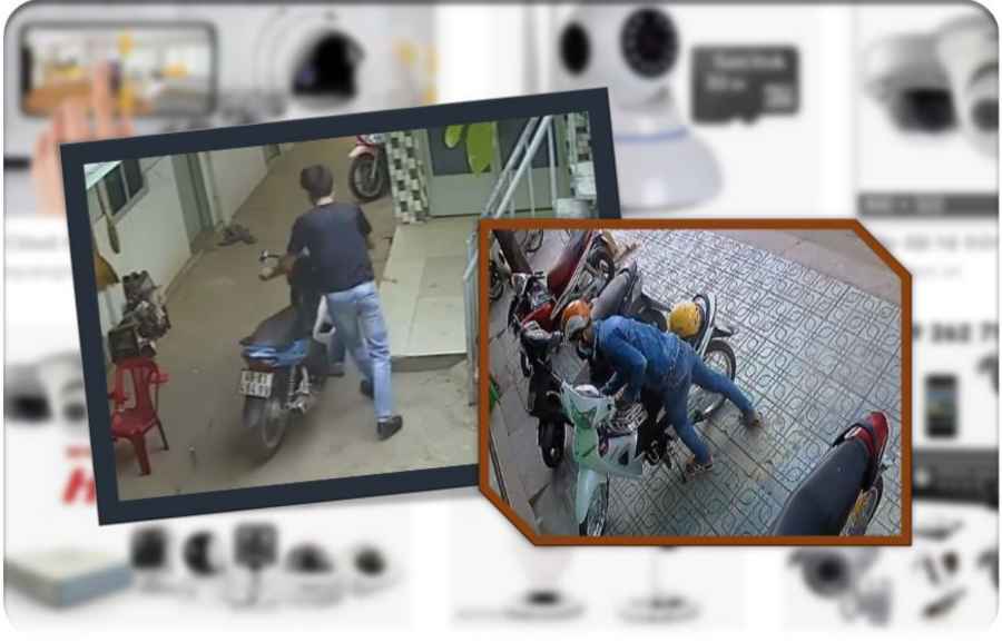 Đối tượng trộm quay lưng vào camera an ninh hoặc đeo khẩu trang để hành động