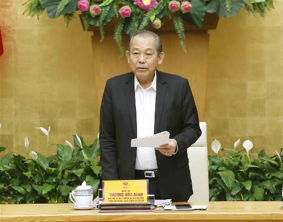 Phó Thủ tướng Thường trực Trương Hòa Bình phát biểu kết luận Hội nghị.