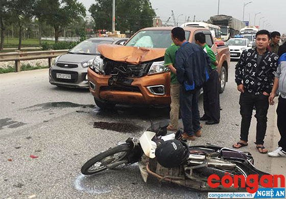 Vụ tai nạn giao thông xảy ra tại xã Nghi Liên, huyện Nghi Lộc vào ngày 11/1/2019
