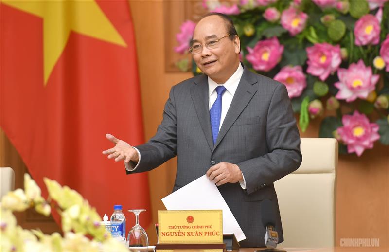 Thủ tướng Nguyễn Xuân Phúc phát biểu tại buổi gặp mặt. - Ảnh: VGP/Quang Hiếu