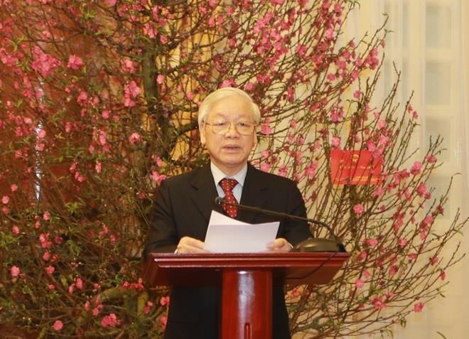 Tổng Bí thư, Chủ tịch nước Nguyễn Phú Trọng phát biểu tại buổi lễ
