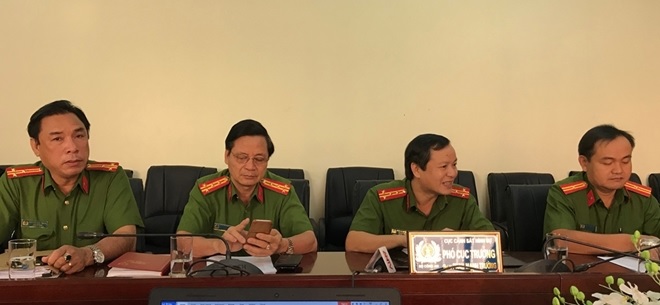 Đại tá Phan Mạnh Trường thông tin về vụ án.