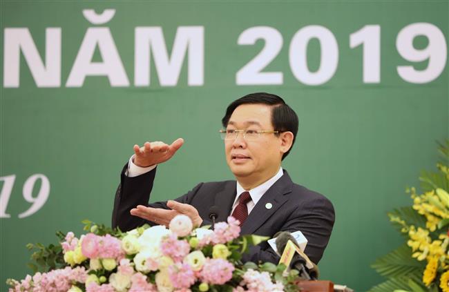 Phó Thủ tướng Vương Đình Huệ phát biểu tại hội nghị. Ảnh: VGP/Thành Chung
