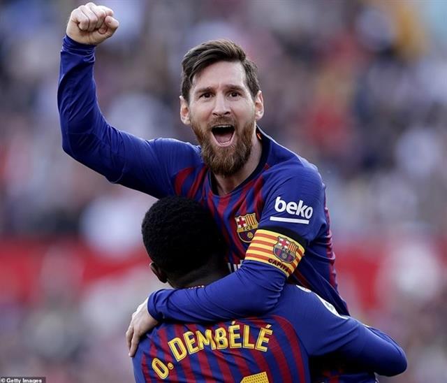 Messi tỏa sáng giúp Barca có chiến thắng đậm đà trước Sevilla.
