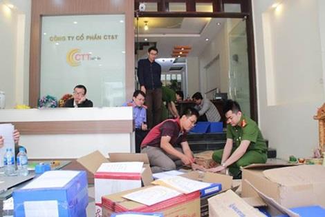 Cơ quan An ninh điều tra Công an tỉnh Phú Thọ khám xét trụ sở Công ty cổ phần CT&T.