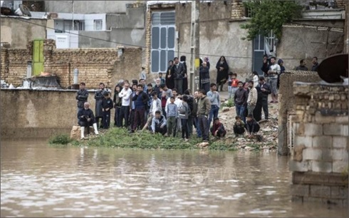 Cảnh ngập lụt tại Shizar, miền Nam của Iran ngày 26/3/2019 (Ảnh: THX/TTXVN)