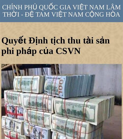Trang web cùng những nội dung phản động của tổ chức “Chính phủ quốc gia Việt Nam lâm thời”.