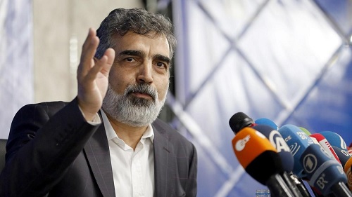 Người phát ngôn Tổ chức Năng lượng nguyên tử Iran (AEOI) Behrouz Kamalvandi. (Ảnh: EPA/STRINGER)
