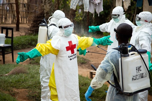 Vệ sinh để bảo vệ chống lại virus Ebola ở Beni, CHDC Congo, ngày 31/5/2019 (Ảnh: UN)
